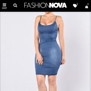 NWT Fashion Nova Jean Dress